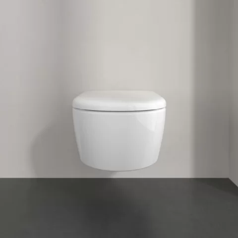 Set PROMO Vas wc cu capac soft close Villeroy&Boch Twist Flush, alb alpin 53x37cm