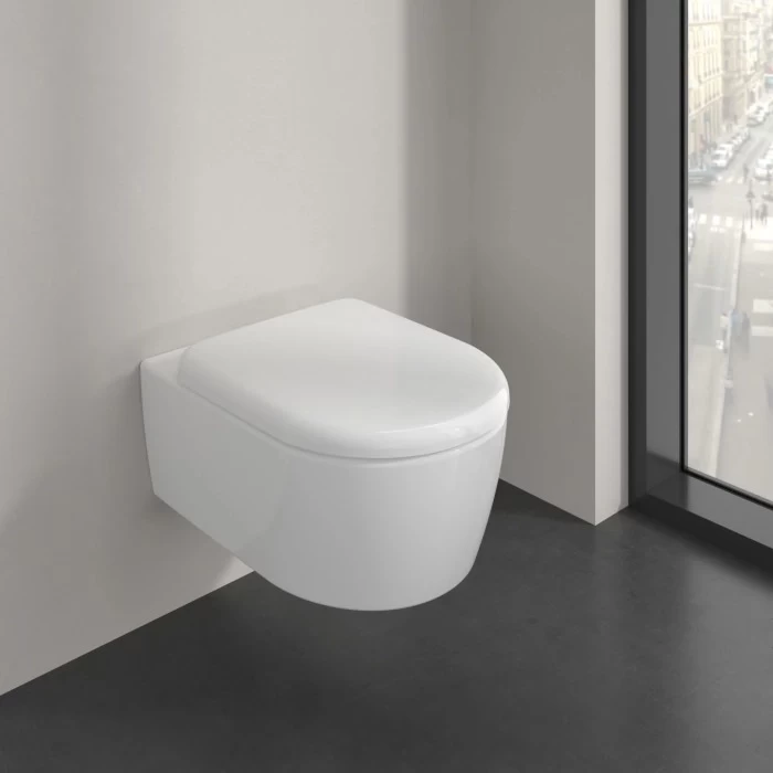 Set PROMO Vas wc cu capac soft close Villeroy&Boch Twist Flush, alb alpin 53x37cm