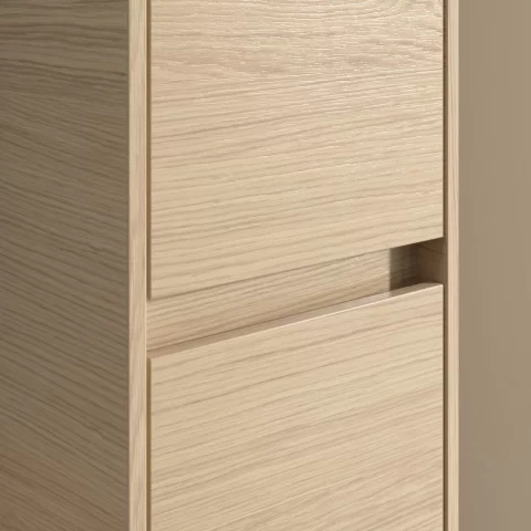 Dulap inalt Villeroy&Boch Skyla, 35x35xH170cm, cu 2 usi softclose, stejar deschis