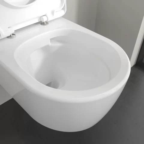 Set PROMO Vas wc cu capac soft close Villeroy&Boch Twist Flush, alb alpin 53x37cm cu CeramicPlus