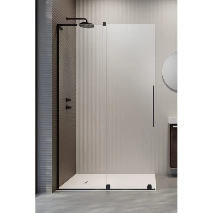 Perete sticla dus Walk In Radaway Furo SL 100xH206 cm, profil negru