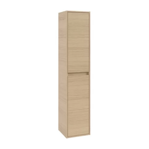 Dulap inalt Villeroy&Boch Skyla, 35x35xH170cm, cu 2 usi softclose, stejar deschis