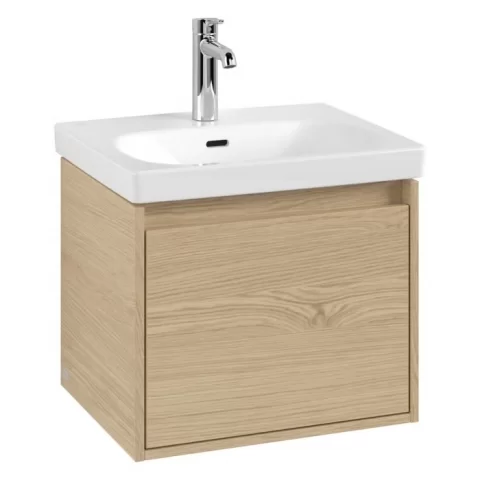 Set mobilier cu lavoar Villeroy&Boch 52.5x42.4xH43.6cm, stejar deschis