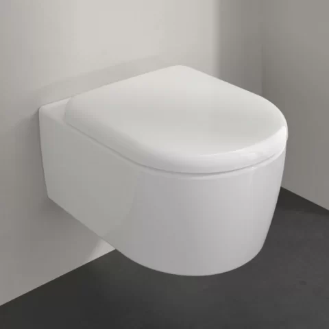 Set PROMO Vas wc cu capac soft close Villeroy&Boch Twist Flush, alb alpin 53x37cm cu CeramicPlus
