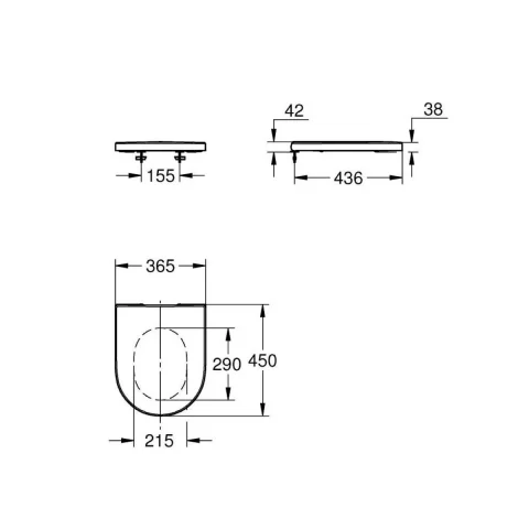 Capac wc Grohe Euro Ceramic SoftClose alb 102501SH00